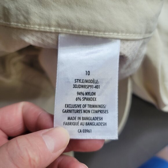 WindRiver Capri Pants Womens 10 Cream Brown Outdoor Cargo Pockets Stretch Hiking - Picture 9 of 12